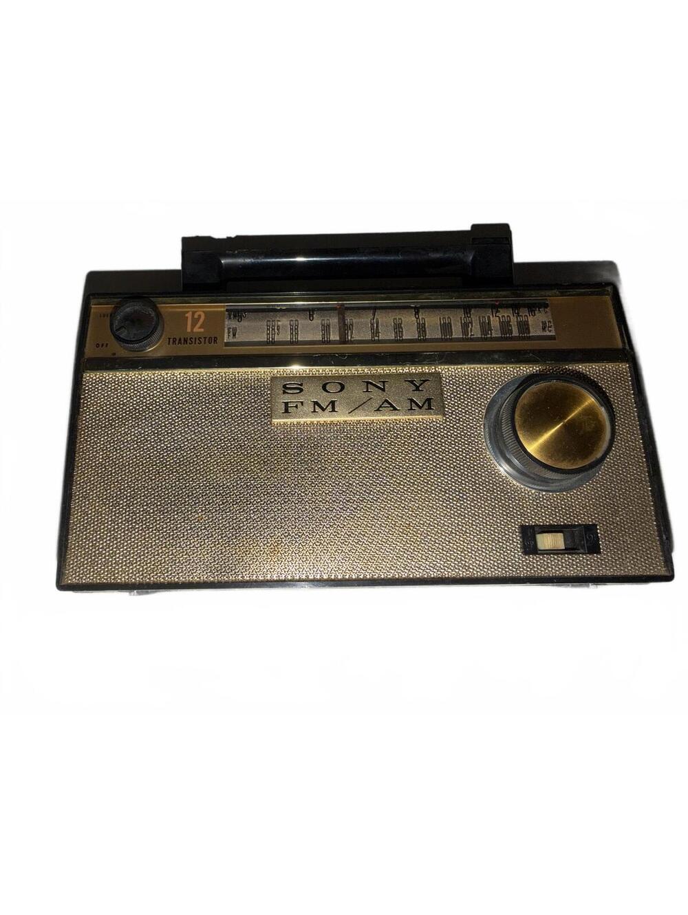 Vintage Sony 12 Transistor FM/AM Radio Untested For Parts